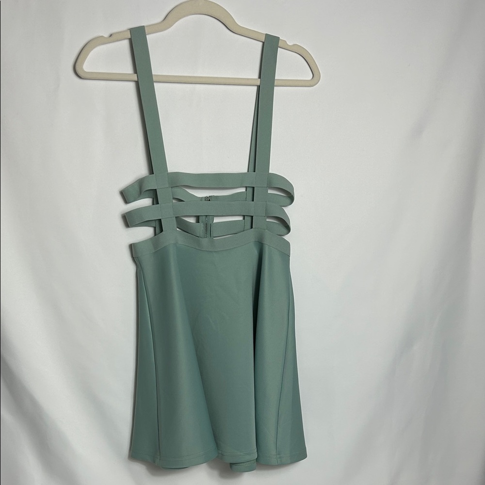 Allegra K Mint Strappy Dress Women’s Size Medium Overalls Style Dress Short